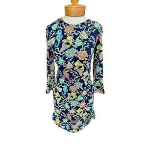 J.McLaughlin Catalina Cloth Fish + Seahorse Dress XS